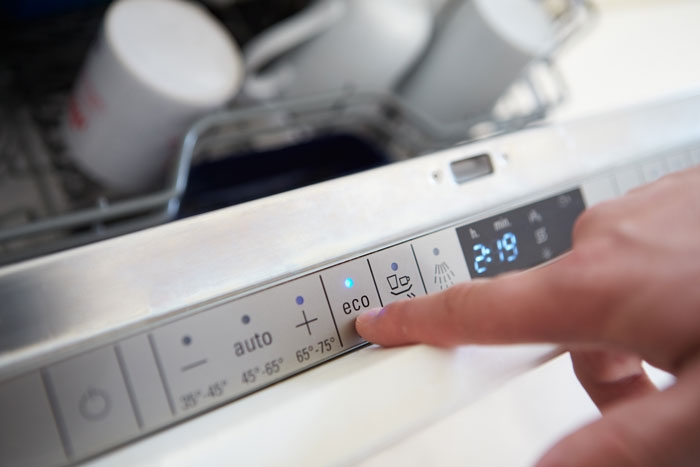 Photo of Eco dry setting on a dishwasher