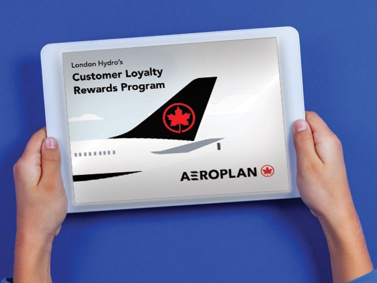 Picture of Aeroplan Points webpage on a laptop